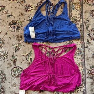 Two Raisins Cropped Tops- Pink & Blue-NWT sz Medium